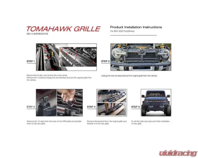American Modified High Configuration Style Grille Ford Bronco 2021-2024 - AMFMEA00102